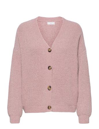Chenilla Strikket Trøje Cardigan Lyserød Mango