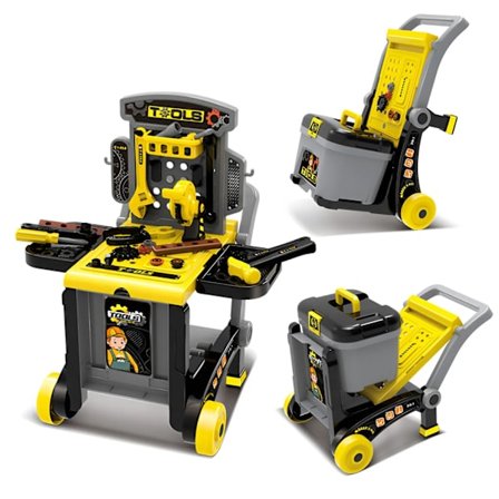 Gør-det-selv-værksted for børn 3i1 med værktøj, foldbar