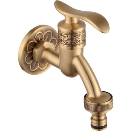 Retro väggmonterad mässingskran för tvättmaskin, mopp p