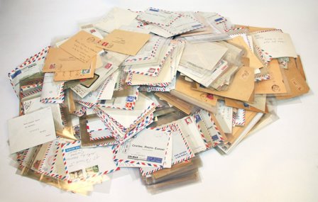 Frankrig - Samling af kuverter og breve ca. 12 kg