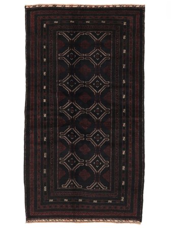 Orientalisk Lori Matta 135X240 Svart Ull, Persien