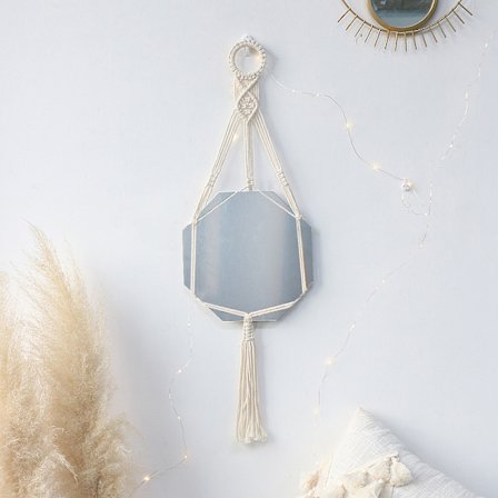 Tofs Väggmonterad Spegel Bohemian Geometrisk Dekorativ Spegel För