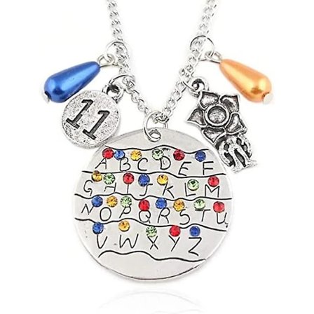 Fantastisk anheng med Monster Letter Stranger Things Charms Letters Beads Halskjede Film Smykker Halskjede