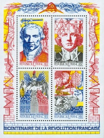 Frankrig - YT 12 *200 år for Revolutionen* 1990 - Postfrisk miniark