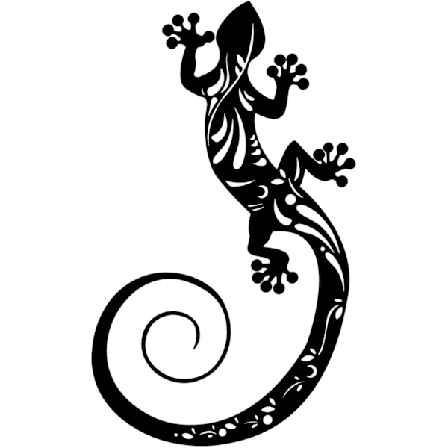 Metall Gecko Veggdekor - 30*18.4cm - Passer for Terrasse, Hage, Restaurant, Hjem, Kontor