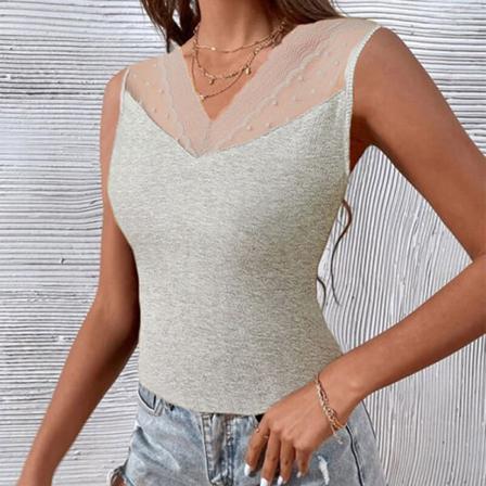 Ärmlös Väst V-hals Tank För Kvinnor