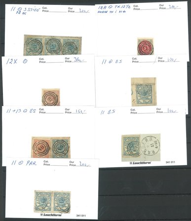 Danmark - Planche med diverse danske stemplede mærker