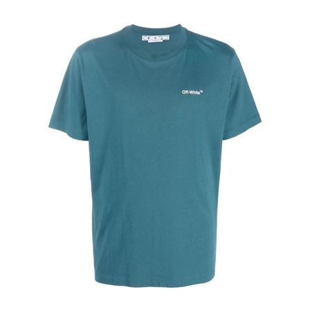 Off White T-Shirt With Arrow Motif Blå, Herre T-shirts