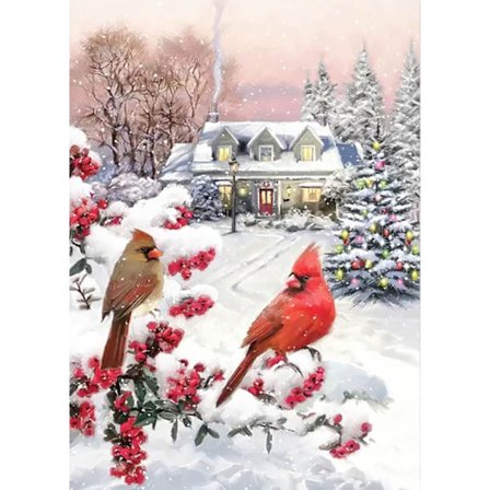 Vinter Diamantmålning Kits, Fåglar Diamantkonst Kit för Vuxna, Full Rund Borr, Diamantmålning för Present, Väggdekor Fåglar-5
