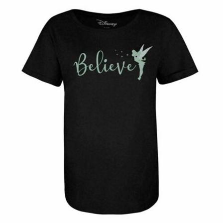 Tinkerbell Dam/dam Tror På Fairies T-shirt M Svart/gre