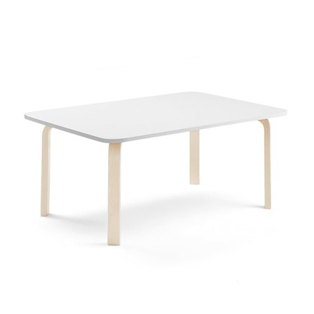 Table ELTON, 1400x700x530 mm, white laminate, birch
