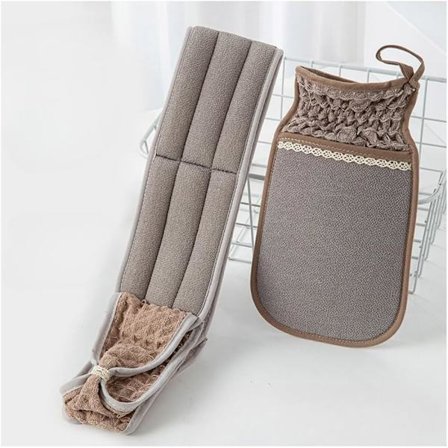 Exfolierande Ryggskrubber med Handtag, Djuprengörande Duschborste - Långt Handtag Badskrubber för Män & Kvinnor, Kroppsexfolierare för Grizzly 80*9