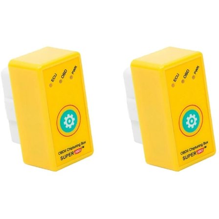 2X Super OBD2 Bil Chip Tuning Box Plug and Drive Mer Kraft / Mer Dreiemoment Som Nitro Accord Passer Bensinbiler