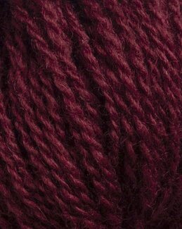 Garn Svensk ull 2 tr 100g Vinröd
