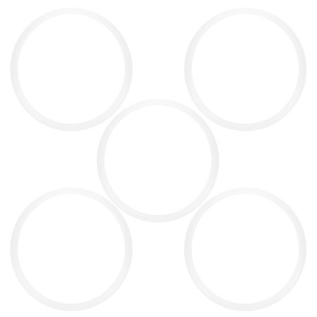 Universella Tryckkokartätningar i Rostfritt Stål 5-pack Klar O-ring 20cm