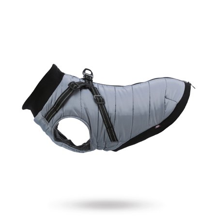 Trixie - Pontis Dog Coat with integrated harness - Grey - Klassiske hundeseler, step-in, jacket seler, trekkseler, vinterseler & Y-seler på Doggie.no