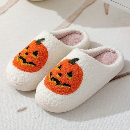 Halloween Tøfler Gresskar Tøfler HVIT 37-38 hvit