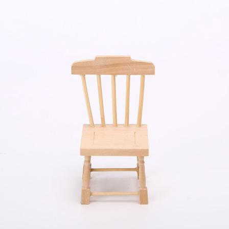 Pienoishuonekalut lelunuket talo tee-se-itse-sisustustarvikkeet mini 1:12 työhuone Hiusraja-sääntö pieni tuoli Wood color