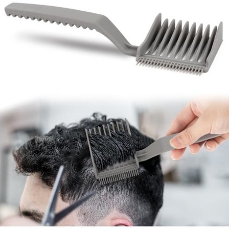 Herreklippingskam, frisørkam, buet posisjoneringskam, barber fade-kam for menn, salo