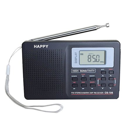 Kaikki bändit Stereo Radio Kannettava Radio Fm Mw Sw Transistori Radio Ilman Akkua (musta)