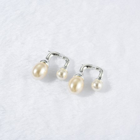 guld kvinna örhängen 18K guldplatta dam pärlörhänge 18 karat guld örhängen dam silver ring örhängen dam present