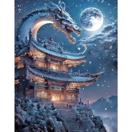 5D Diamantmaleri 30x40cm Dragon Legend 45