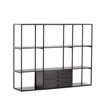 Amarillo reol, 4 skuffer | 150x120 - 150x35x120 - Opbevaring