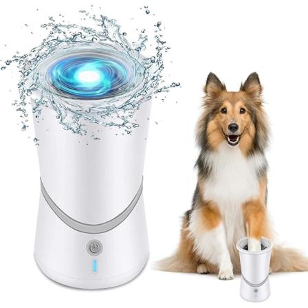 Ny, egnet bærbar elektrisk hundepoterenser, elektrisk potevasker, automatisk roterende hundemudret potevasker