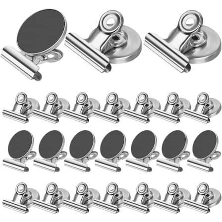 24 Pakning Magnetiske Klyper Kjøleskap Magnet Klyper, Kraftige Kjøleskapsmagneter Klype Whiteboard Magnetisk Klype Lengde 4 cm