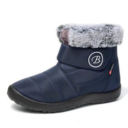 Naisten lumikengät talvikengät, joissa on turkisvuori, lämpimät slip on -saappaat naisille, vedenpitävät nilkkurit, mukavat ulkoilukengät, 