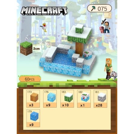 T075-Snow Well-My Magnetic World Magnetisk Byggeklods Legetøjssæt