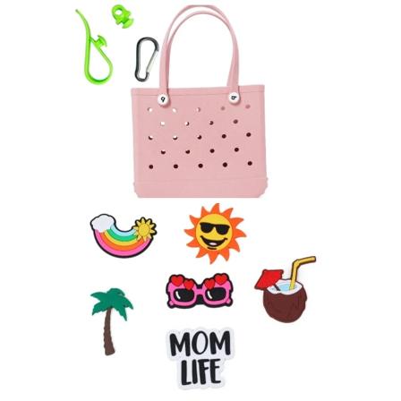 Beach Tote Silikonkorg med sand Vattentät resväska Sandtät handväska Multifunktionell förvaringsväska för båtpool sportgym pink kou 1gua L