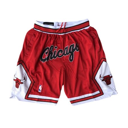 NBA Chicago Bulls Shorts Broderade Sport Basket Shorts Röd M