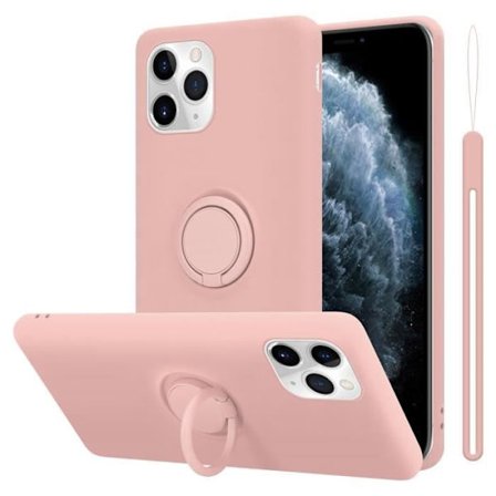 Fodral till Apple iPhone 11 PRO i LIQUID Rose Cadorabo Cover Skydd i flexibel TPU Silikon Ring Cover