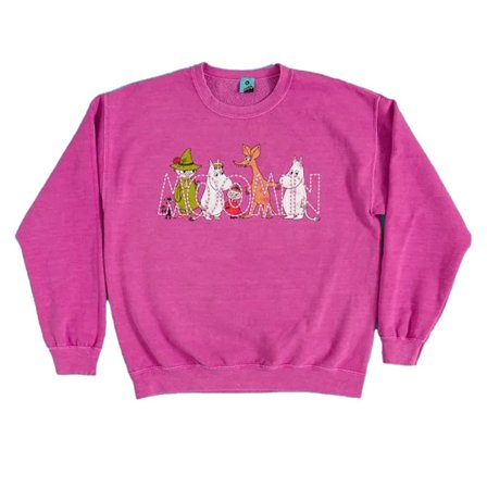 Mumin Unisex Vuxen Vintage Tvättad 80-års Tröja XXL Röd