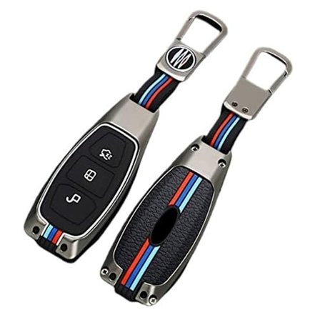 Zinklegering Bilnyckel Fodral Kompatibel med Ford Fiesta Mondeo MK3 MK4 MK5 Focus 3 4 Ranger Max Ex