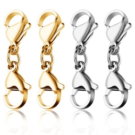 Dobbelt hummerlås design, smykkelås til små og mellemstore DIY smykkedesign, fastgør begge ender af halskæder eller armbånd tæt