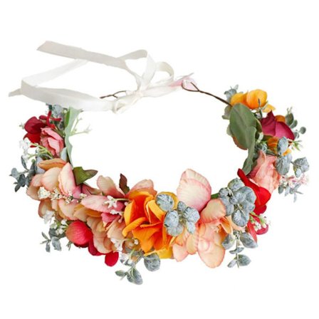 Flower Pannband Bohemian Flowers Wreath Beach Håraccessoarer