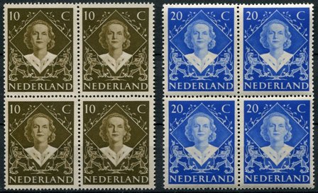 Holland 1948 - NVPH 506-507 - 4-blokke - Postfrisk