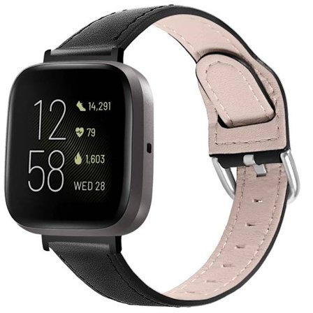 Aito nahkaranneke Fitbit Versa 3/Sense Musta