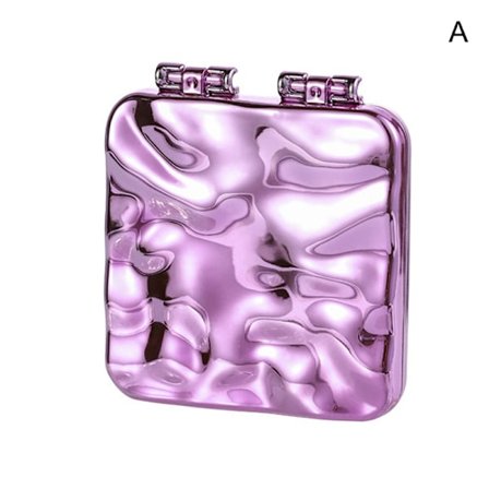 Mini firkantet sminkespeil Bærbart håndspeil Lite dobbeltsidig