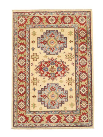 83X120 Alfombra Kazak Fine Oriental Marrón/Naranja (Lana, Afganistán) Carpetvista