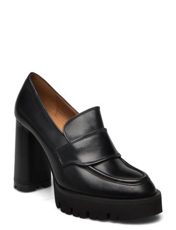 Cardona Black Vacchetta Shoes Heels Pumps Classic Sort ATP Atelier
