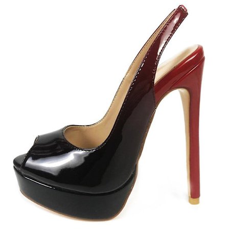 Peep Toe, Ankelband med höga klackar, Pumps Platform Sandaler (set-b)