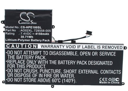 Tabletbatteri til HP ElitePad 1000, ElitePad 1000 G2, F1Q77EA og andre