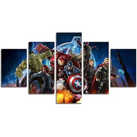 Tryck 5 stycken Miracle Avenger Ultron Superhjälte Canvasmålning Vardagsrum Heminredning Canvaskonst Väggposter (utan ram)