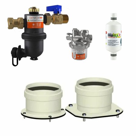 Kit installazione caldaia Immergas con defangatore - dosatore polifosfati - neutralizzatore condensa - scarico fumi sdoppiato