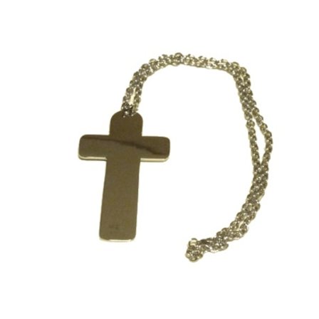Kors halsband silverfärgad