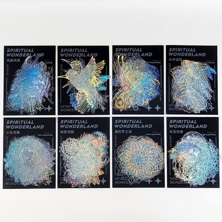 80 STK klistermærker Holografiske klistermærker Scrapbog klistermærker