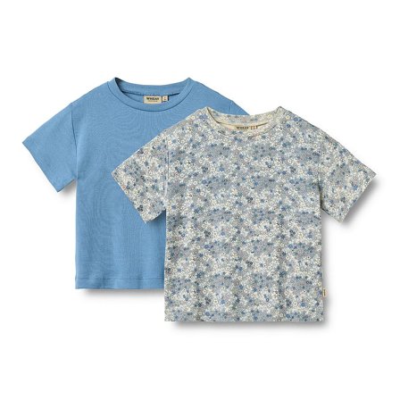 WHEAT T-Shirt Short Sleeve Ella 2-pak Summer Flowers Str 116/6 år, Tøj & Bolig, Børnetøj, Børneundertrøjer